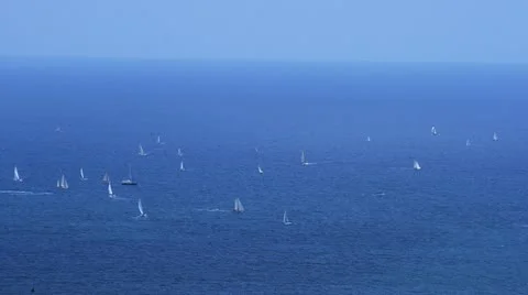 Boats at sea time lapse Stock Footage 11518237
