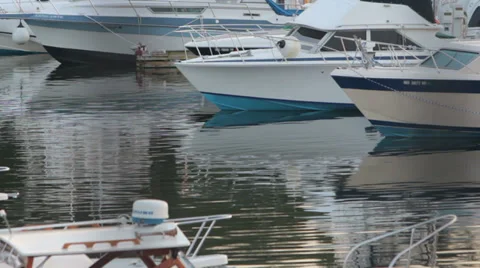 Boats secured to a dock Stock-Footage 28054326