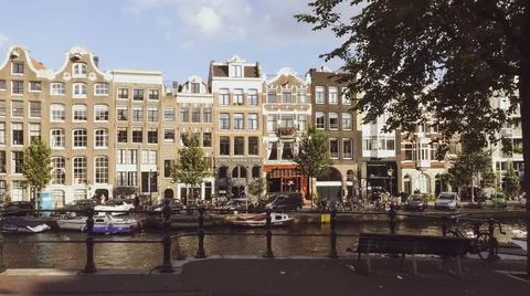 Boats by the sidewalk Stock Photos