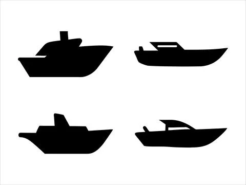 Boats silhouette Stock Illustration