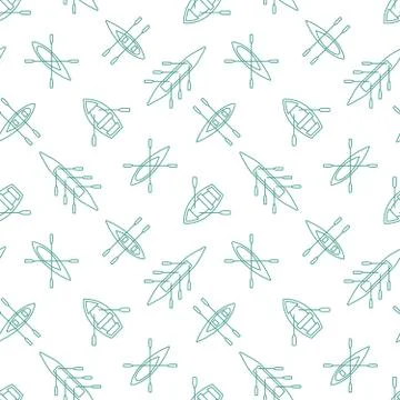 Boats silhouettes seamless pattern Stock Illustration