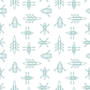 Boats silhouettes seamless pattern Stock Illustration