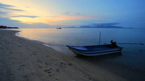 Boats in the sunset Stock Footage 934171