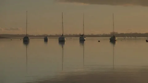 Boats at Sunset 스톡 동영상 34292455