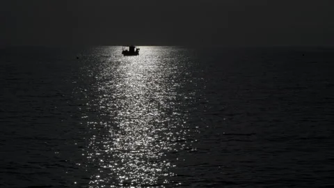 Boats at sunset in Greece Vídeo Stock 242081393