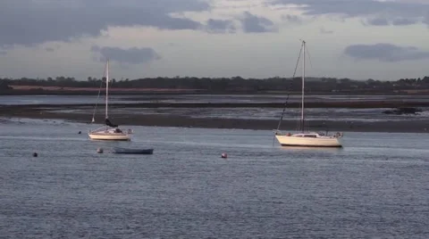 Boats sunset Ireland Video stock 47166702
