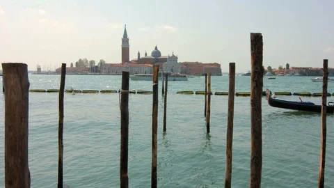 Boats in Venice Time lapse Stock Footage 87293143