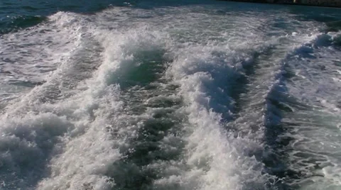 Boats Wake 1 Stock Footage 7904586