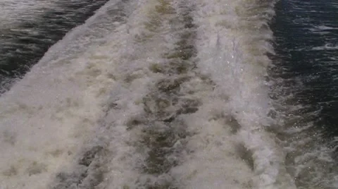 Boat's Wake 2 Stock Footage 7907901
