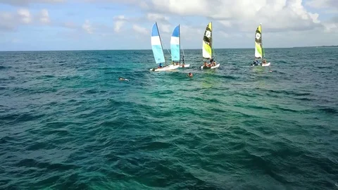 Boats on the water Stock Footage 84250556