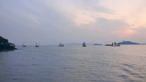 Boats on the water Stock Footage 236261035