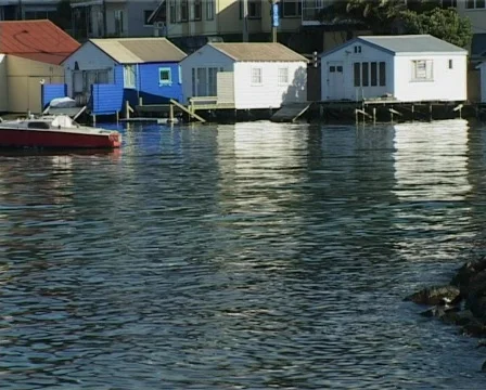 Boatsheds Stock Footage 140700