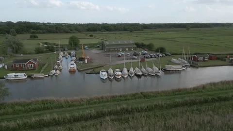 Boatyard Drone Shot Stock Footage 262041778