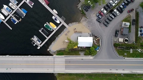 Boatyard overhead timelapse Video stock 96725276