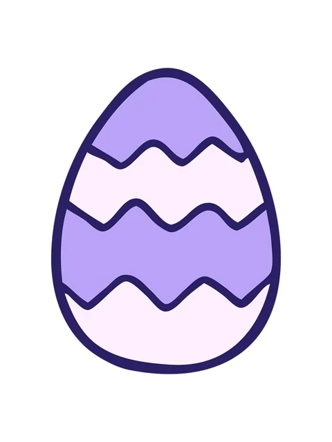 Bob and pause animation of cartoon painted easter egg Stock Footage 324077056