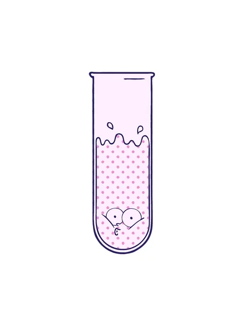 Bob and pause animation of cartoon surprised test tube Stock Footage 324115852