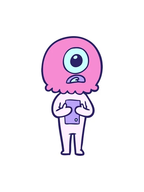 Bob and pause animation of cartoon cyclops alien spaceman design Stock Footage 324138333