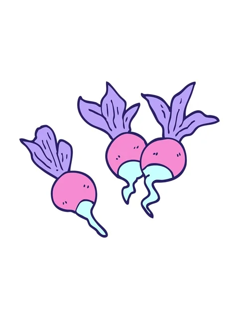 Bob and pause animation of cartoon doodle beetroot plants Stock Footage 324150449
