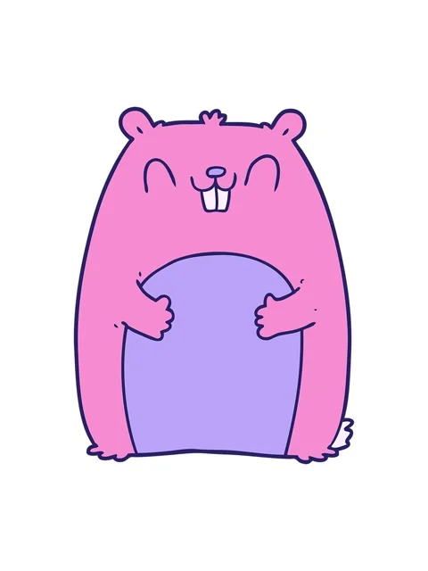 Bob and pause animation of cartoon happy gopher Stock Footage 324152167