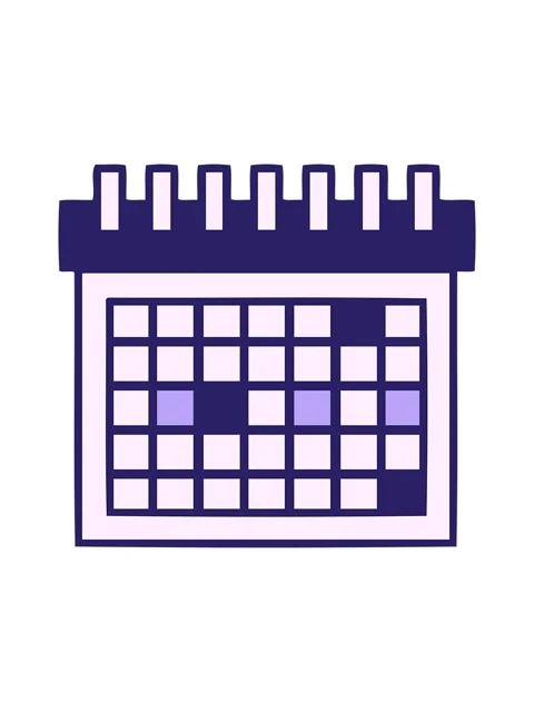 Bob and pause animation of cartoon of a work calendar Stock Footage 324182699