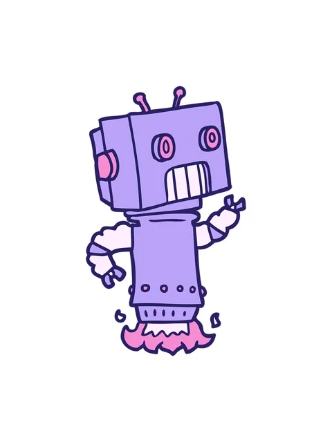 Bob and pause animation of cartoon android design Stock Footage 324212412