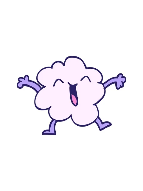 Bob and pause animation of cartoon doodle expressive weather cloud Stock Footage 324343289