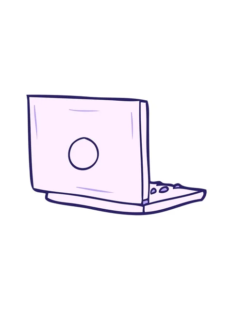 Bob and pause animation of cartoon laptop computer Stock Footage 324365025