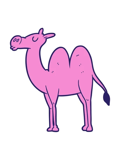 Bob and pause animation of cartoon camel Stock Footage 324420932