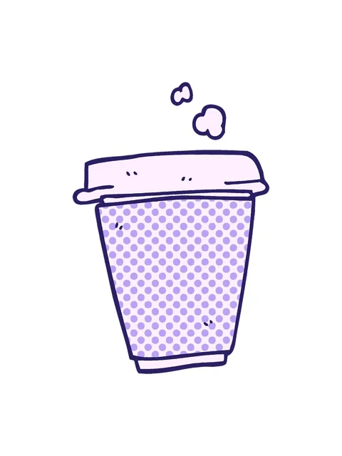 Bob and pause animation of cartoon doodle coffee cup Stock Footage 324432699