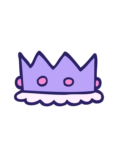 Bob and pause animation of cartoon doodle royal crown Stock Footage 324449188