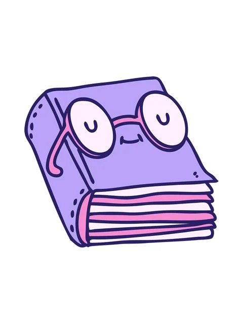 Bob and pause animation of cartoon of a book wearing spectacles Stock Footage 324459084