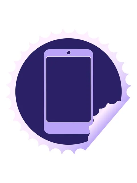 Bob and pause animation of cell phone graphic vector illustration round sti.. Stock Footage 324181397