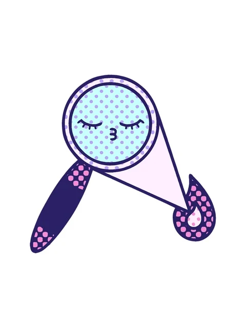 Bob and pause animation of comic book style cartoon of a magnifying glass Stock Footage 324166426