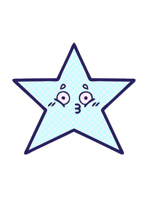 Bob and pause animation of comic book style cartoon of a star fish Stock Footage 324253147