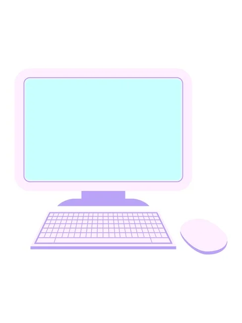 Bob and pause animation of computer with wireless mouse and keyboard Stock Footage 324460454