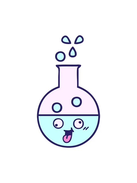 Bob and pause animation of cute cartoon of test tube Stock Footage 324058721