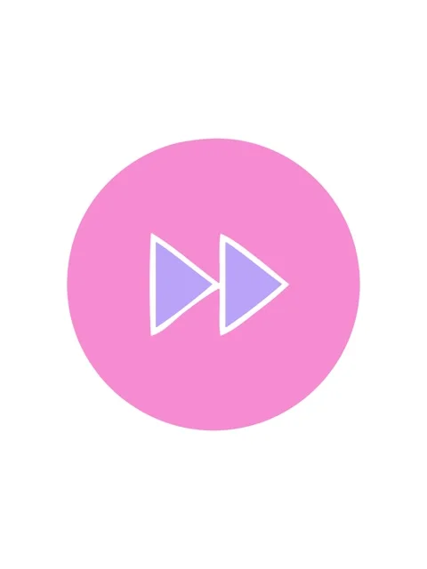 Bob and pause animation of flat symbol of a fast forward button icon Stock Footage 324069705