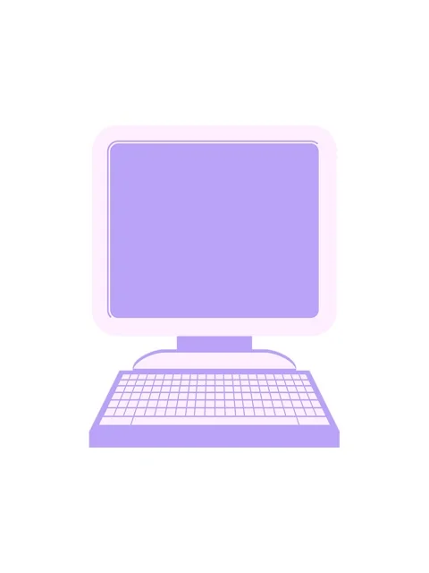 Bob and pause animation of a Flat colour illustration of a computer Stock Footage 324161370