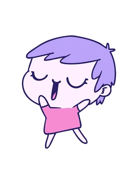 Bob and pause animation of freehand drawn cartoon of cute kawaii short hair.. 库存影片 324472277