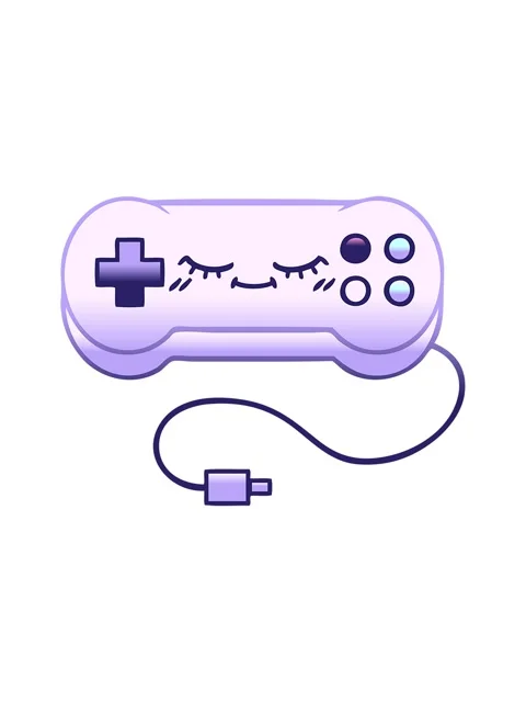 Bob and pause animation of gradient shaded cartoon of a game controller Stock Footage 324100966