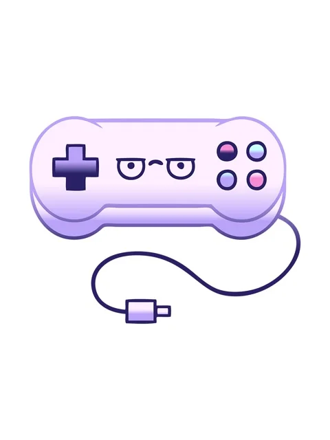 Bob and pause animation of gradient shaded illustration of a game controller Stock Footage 324383546