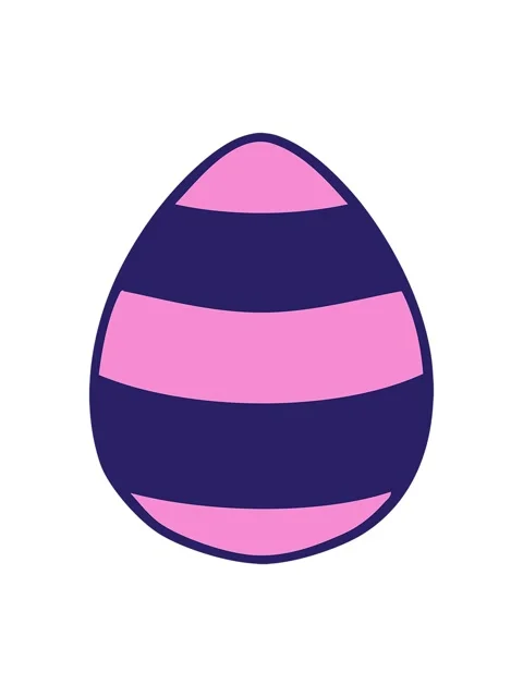 Bob and pause animation of hand drawn fun cartoon easter egg Stock Footage 324318429