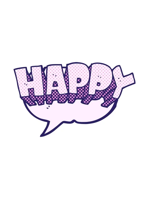 Bob and pause animation of happy text Stock Footage 324413242
