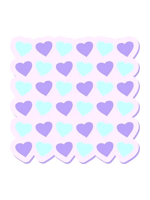 Bob and pause animation of hearts repeat pattern sticker Stock Footage 324207450