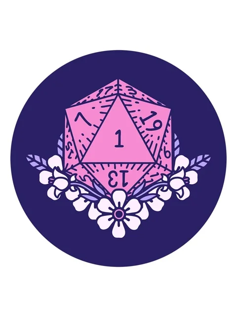 Bob and pause animation of icon of natural one dice roll with floral elements Vídeos de archivo 324432406