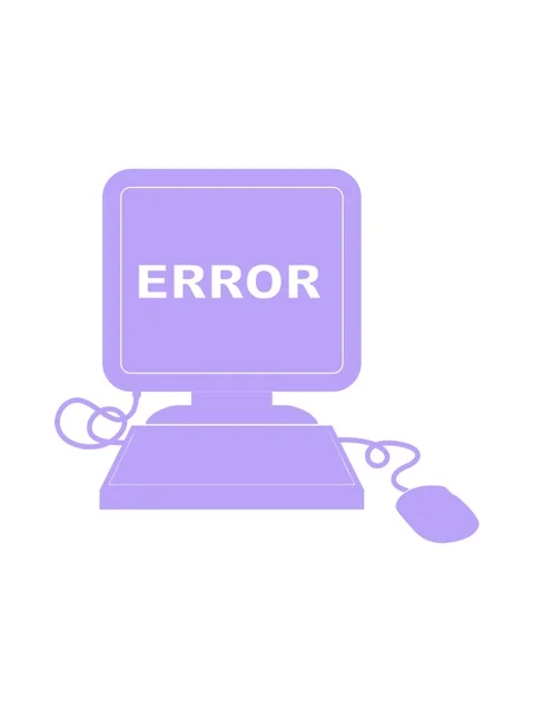 Bob and pause animation of illustration of a computer error icon Stock Footage 324427633