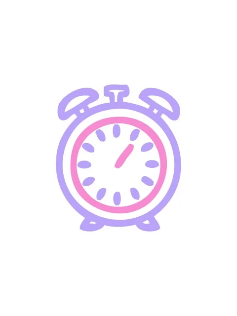 Bob and pause animation of line drawing cartoon of a alarm clock icon Stock Footage 324406191