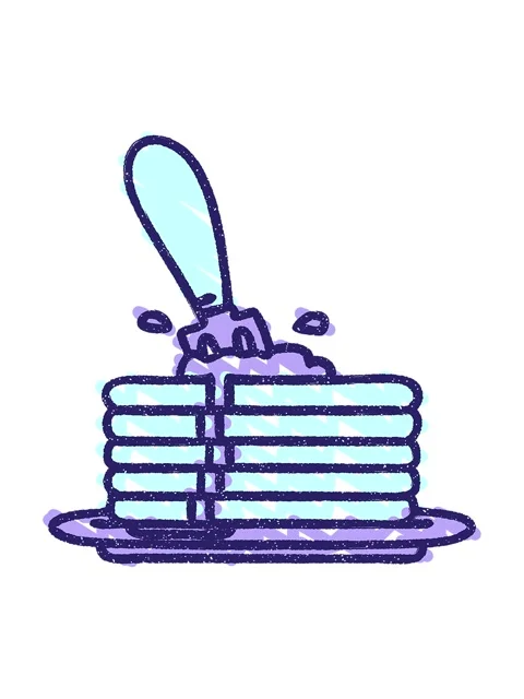 Bob and pause animation of Pancake Stack Chalk Drawing 스톡 동영상 324179729