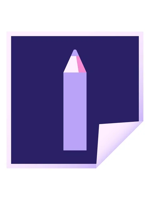 Bob and pause animation of purple coloring pencil graphic vector illustrati.. Stock Footage 324402564