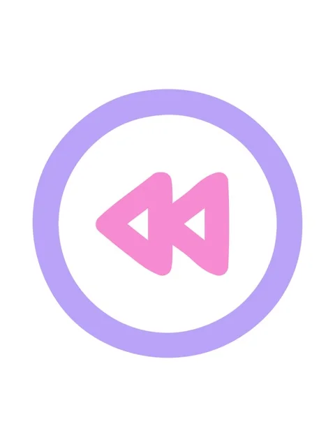 Bob and pause animation of rewind button symbol icon Stock Footage 324110403
